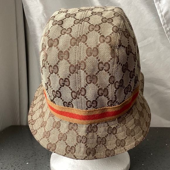 GUCCI GG LOGO CANVAS BUCKET HAT - Picture 5 of 8